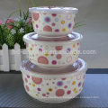 4"5"6"ceramic bowl, hot soup bowls with plastic lid,microwave safe bowl